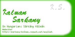 kalman sarkany business card